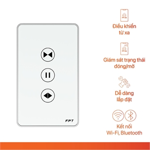 Công tắc cửa cuốn cảm ứng wifi bluetooth FPT - Leto chử nhật, hoạt động được khi mất internet